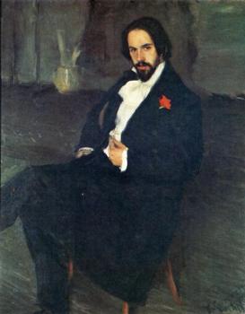 鮑裡斯 尅斯托依列夫 Portrait of the Painter Ivan Bilibin